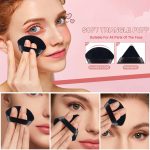 INOVERA (LABEL) 3 Pieces Powder Puff Face Makeup Sponge - Loose Foundation Blending Sponges Set - Triangle Shape Beauty Blender Tool for Wet & Dry Powders (Black) - Image 4