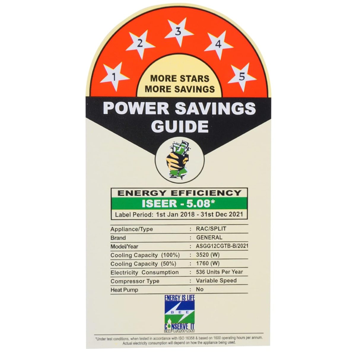 O-General 1 Ton 5 Star EFFICIENT & TROPICAL Inverter Split AC (Copper Condenser, ASGG12CGTB-B, White) - Image 5