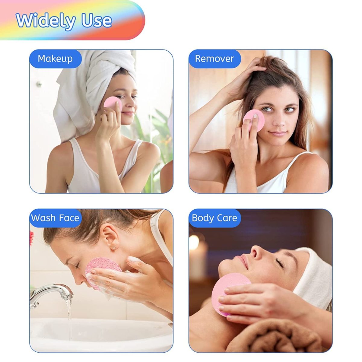12-Count Facial Sponges Natural Face Sponges for Cleansing Professional Compressed Facial Sponges for Face Cleansing Used for Exfoliating and Makeup Removal - Image 5