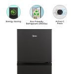 Midea 233 L 3 Star, Frost Free Convertible 9 in 1, Real Inverter Double Door Refrigerator (MDRT359FGI28, Jazz Black) - Image 7