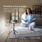DIGITEK® (DTR-555 SS) 5.57ft Foldable Tripod Selfie Stick for Smartphones & Gopro Action Cameras, 360° Rotation, 3-Leg Base, 2Kg Load, 10m Wireless Remote, 7 Section Adjustable, for Selfie & Vloggers - Image 4