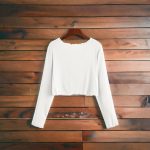 JC JUMMY COUTURE Casual Multicolor Solid Full Sleeve Front Tie Shrug for Women (MIDUEM, White) - Image 3