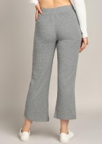 Alan Jones Clothing Women's Straight Fit Mid Rise Solid Stretch Waffle Straight Pants - Image 4