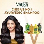 Dabur Vatika Ayurvedic Shampoo - 640ml | For Strong & Healthy Hair | No Parabens | For All Hair Types | Power of Dus Poshan for 10 Hair Problems - Image 7