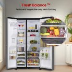 LG 630 L, 3 Star, Frost-Free, Double Door, Door Cooling+, Hygiene Fresh+, Smart Inverter, Wi-Fi Convertible Side By Side Refrigerator with AI ThinQ (GL-L257CMC3, Matt Black, Ice & Water Dispenser) - Image 15