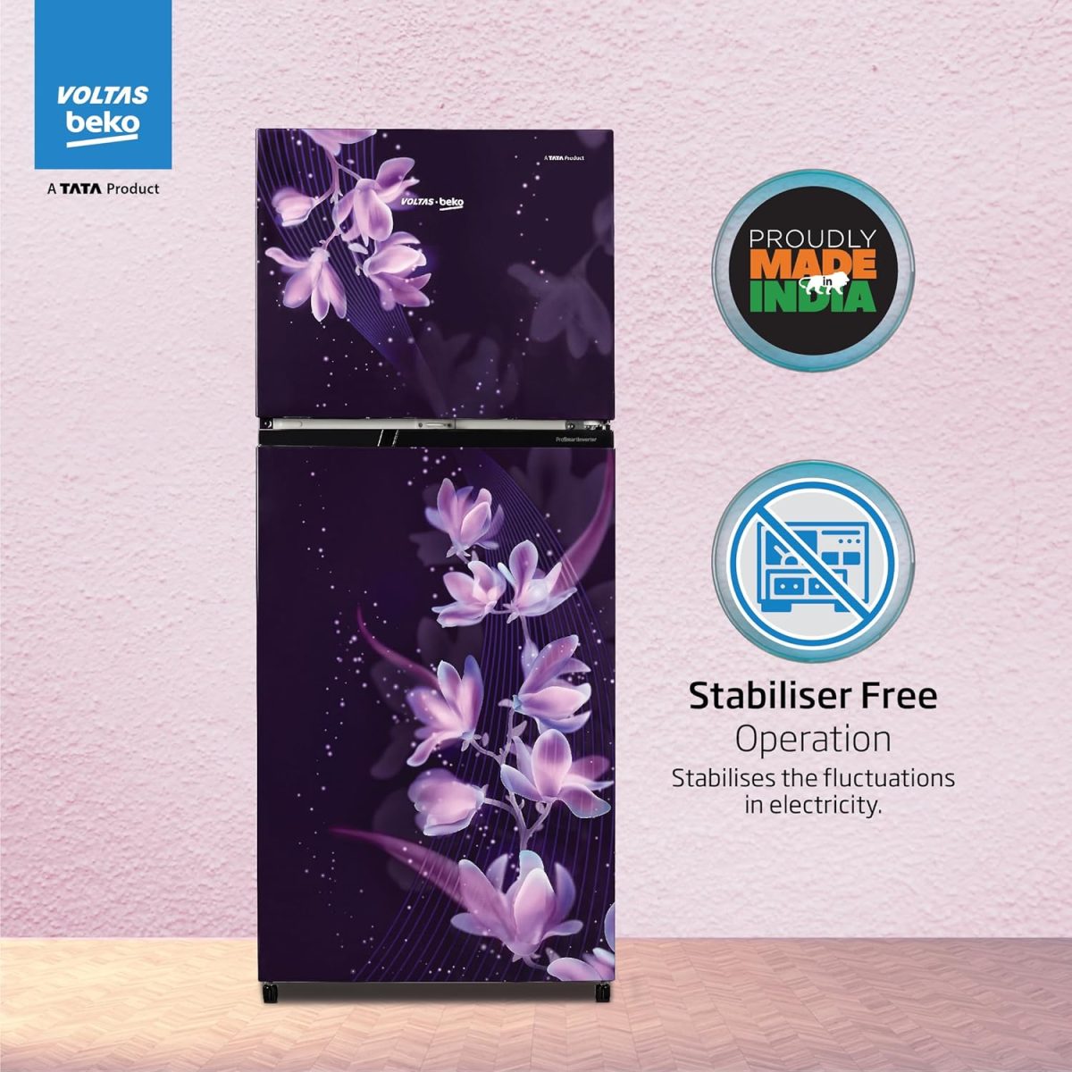Voltas Beko ‘A TATA Product’ 228 L 2 star Frost free Refrigerator with two separate cooling system (RFF265D/W0NPR0I0000GO, Nightangel Purple) - Image 9