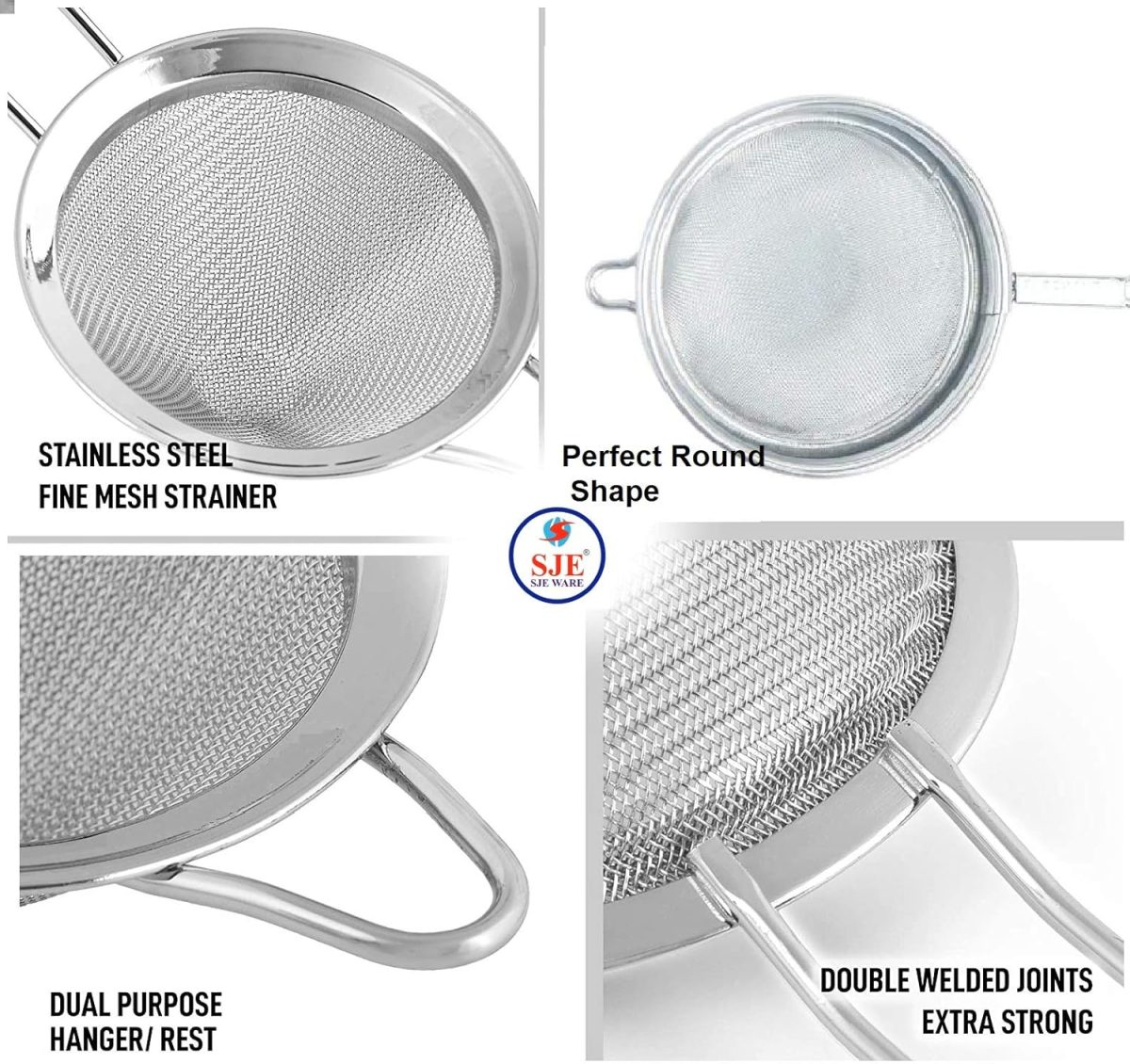 Sjeware Stainless Steel Tea Strainer, Chalani, 8 cm, Medium - Image 7