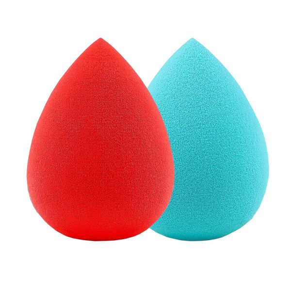 SUAKE Beauty Blender Sponge for Face Makeup – Soft, Latex-Free Makeup Sponge Puff for All Skin Types – Reusable Sponge for Foundation, Concealer & Cream (Single Colour, Pack of 2)