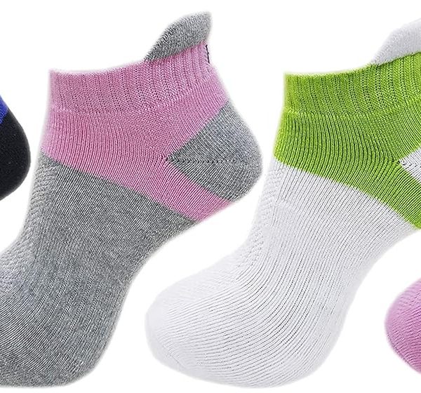 RC. ROYAL CLASS Women's Low Cut Ankle Length Cotton Cushioned Athletic Multicolored Free Size Socks, Pack of 4