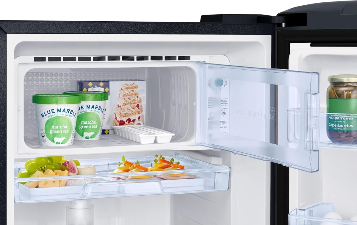 Samsung 215 L, 3 Star, Digital Inverter, Direct-Cool Single Door Refrigerator (RR23D2H23BX/HL, Luxe Black, Base Stand Drawer) - Image 8