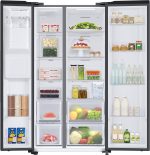 Samsung 633 L, 3 Star, Frost Free, Double Door, Convertible 5-in-1 Digital Inverter, Side By Side Refrigerator with AI, WiFi & Water & Ice Dispenser (RS78CG8543B1HL, Black Matte) - Image 4