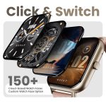 Boult Drift+ Smart Watch 1.85''HD Screen, Bluetooth Calling, IP68, 500 Nits Brightness,150+ Watchfaces, AI Voice Assistant, SpO2 Monitoring, 100+ Sports Mode Smartwatch (Peach Fuzz) - Image 5