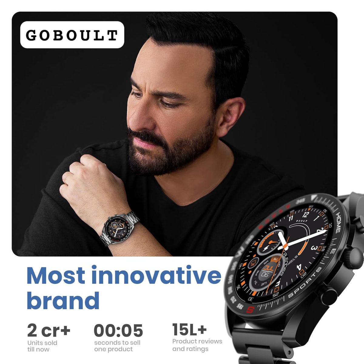 Boult Mirage Smart Watch 1.39''HD Screen, Bluetooth Calling, IP67, Zinc Alloy Frame, 500 Nits Brightness, AI Voice Assistant, SpO2 Monitoring, 120+ Sports Mode (Coal Black) - Image 13