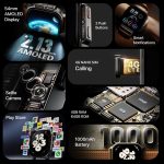 Fire-Boltt Snapp Smart Watch, Selfie Camera, 4G Nano-SIM Slot, 54.1mm AMOLED Display, Play Store- Unlimited apps, 1000mAh Battery, 2GB/4GB RAM + 16GB/64GB ROM (Archaic Black) - Image 3