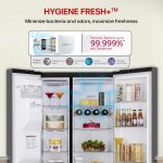 LG 630 L, 3 Star, Frost-Free, Double Door, Door Cooling+, Hygiene Fresh+, Smart Inverter, Wi-Fi Convertible Side By Side Refrigerator with AI ThinQ (GL-L257CMC3, Matt Black, Ice & Water Dispenser) - Image 10