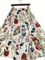 KATECLO Women’s Long Flared Skirt – Floral Printed Western Summer Wear | Lightweight Soft Fabric | Casual & Festive Maxi Skirt - Image 4