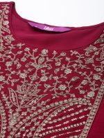 Libas Women's Yoke Design Silk Straight Kurta - Image 4
