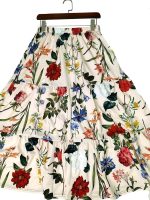 KATECLO Women’s Long Flared Skirt – Floral Printed Western Summer Wear | Lightweight Soft Fabric | Casual & Festive Maxi Skirt - Image 3