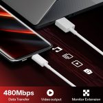 Basesailor Original 80W SuperVooc/Dart USB to Type C, Fast Charging Cable Compatible for Realme 12/11 Pro Plus/11 Pro/Narzo 60 Pro/60/Realme 10 Pro Plus/10 Pro,/9 Pro/Narzo 50 Pro/50/9 PRO & More - Image 3