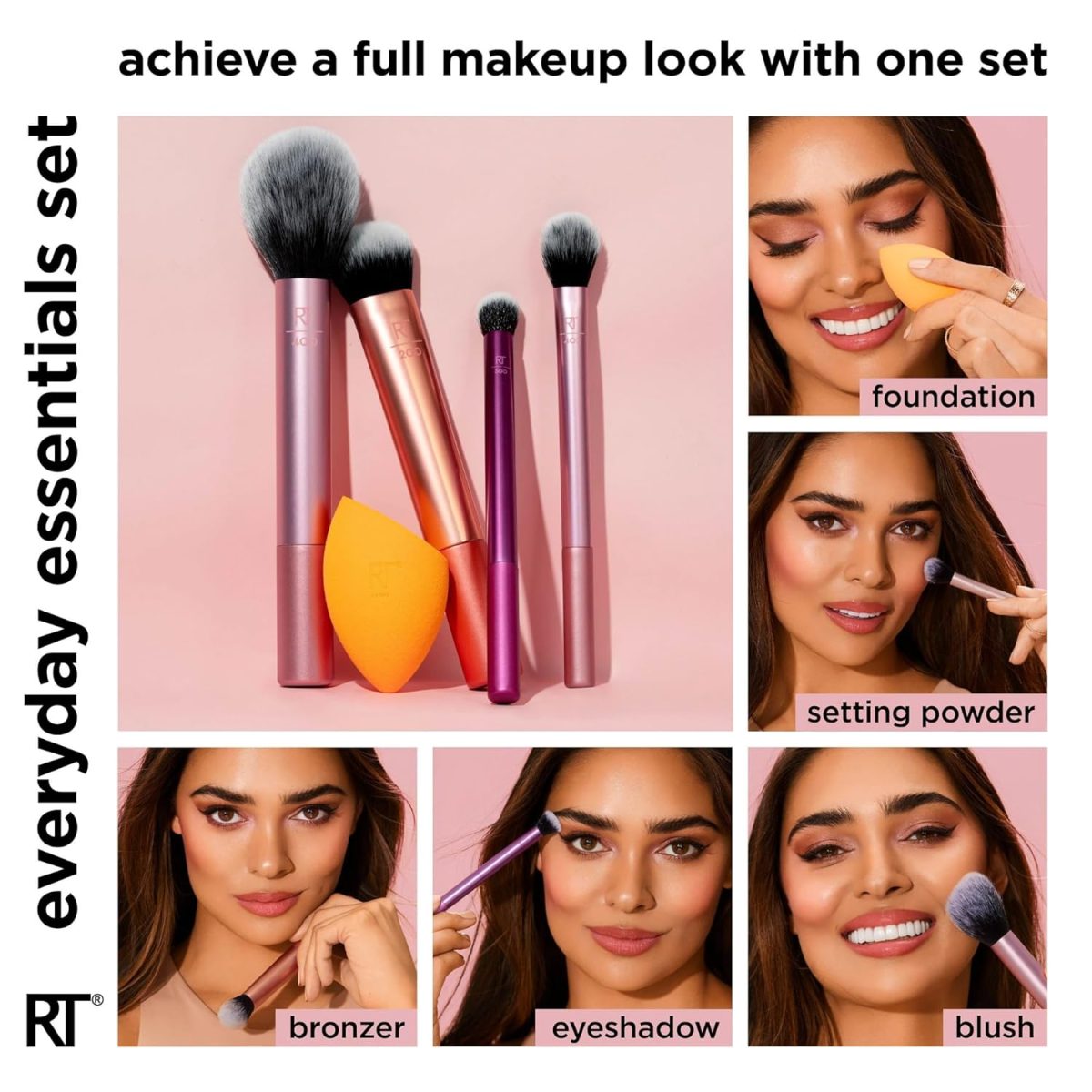 Real Techniques Miracle Beauty Blender Sponge Set with Makeup Brush Cleaner - Image 2