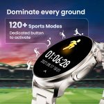 Boult Crown R Pro Smart Watch 1.43" HD AMOLED, Bluetooth Calling, Working Crown, Zinc Alloy Frame, 600 Nits Brightness, AI Voice Assistant, SpO2 Monitoring, 120+ Sports Mode (Silver) - Image 8