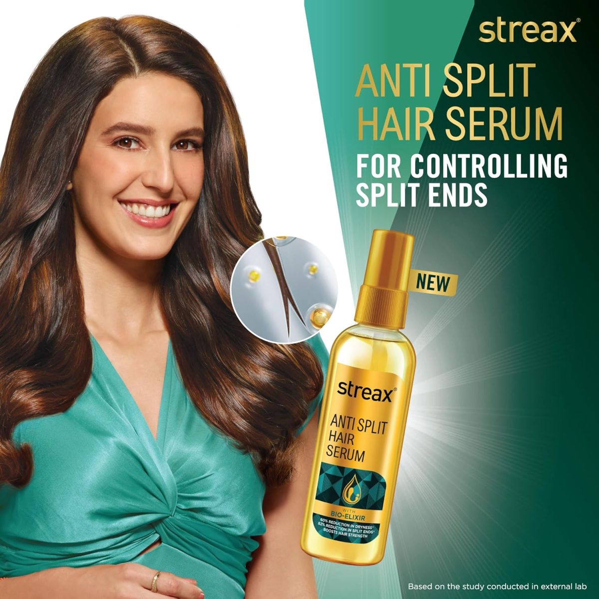 Streax Anti Split Hair serum, 100 ml I Hair Serum for Dry Frizzy Hair|Serum for Frizzy Hair|Hair Serum for Women & Men|With Bio - Elixir I Controls split ends I 82% Reduction in Split Ends I 60% reduction in dryness - Image 2