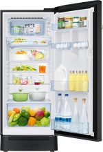 Samsung 215 L, 3 Star, Digital Inverter, Direct-Cool Single Door Refrigerator (RR23D2H23BX/HL, Luxe Black, Base Stand Drawer) - Image 6