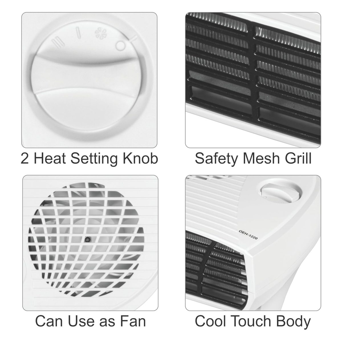 Orpat OEH-1220 2000-Watt Fan Heater (White) - Image 3