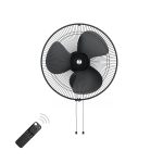 atomberg Renesa 400mm Wall Mount Fan | Wall Fans for Home | Silent BLDC Wall Fan | Remote with Timer & Sleep Control | 2 Year Warranty (Midnight Black)