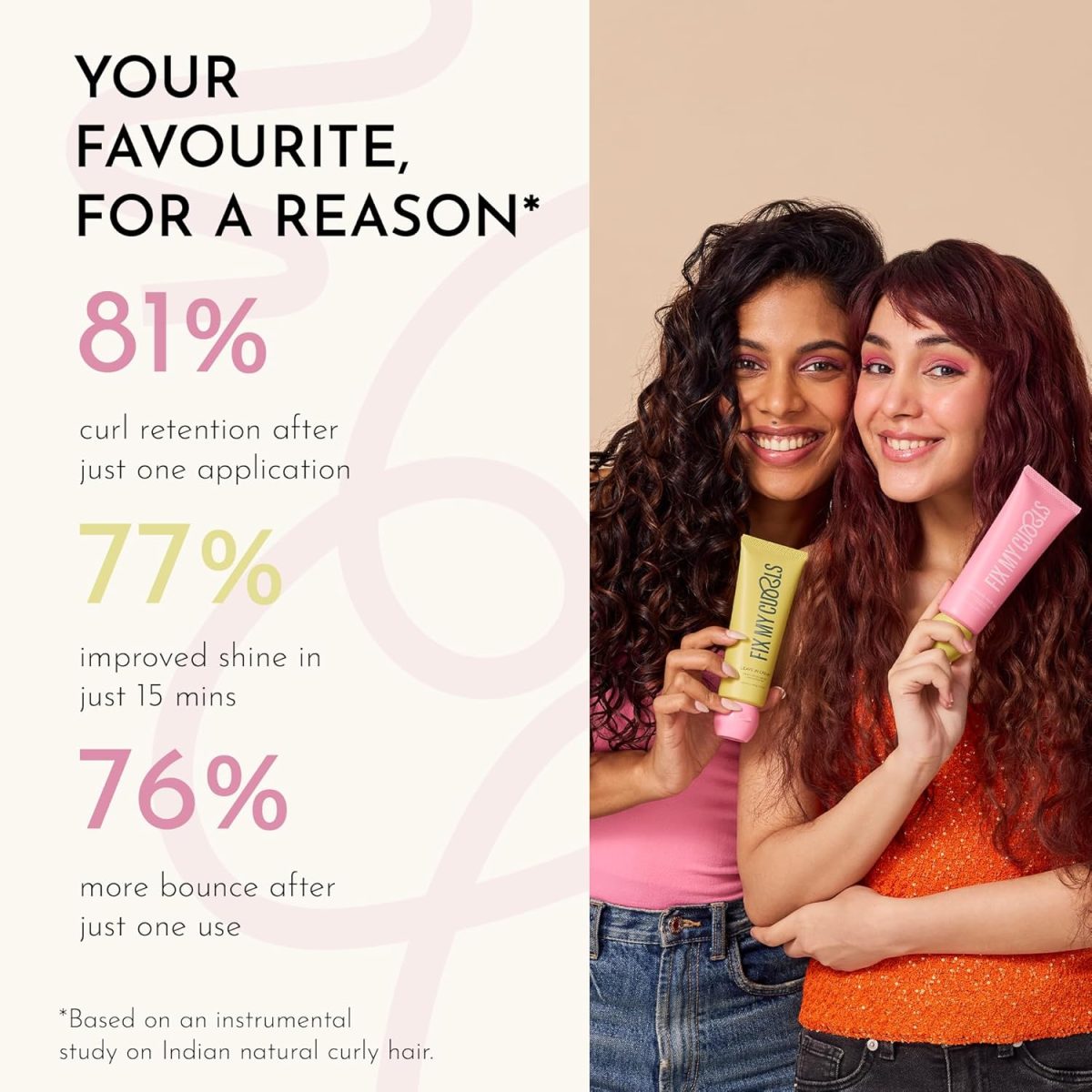 Fix My Curls Protein Styling Duo| For Curly, Wavy, Dry & Frizzy Hair | Frizz Control | Silicone Free Curl Defining Cream & Gel| 50gm each - Image 6