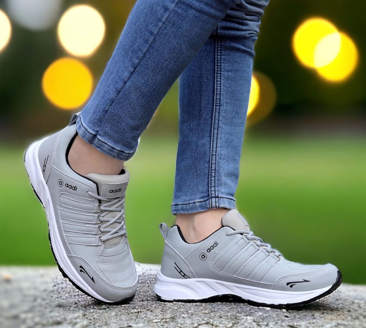 AADI Men's Comfortable Lightweight Synthetic Leather Running, Walking & Gym Casual Sports Shoes - Image 2