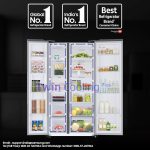 Samsung 653 L, 2 Star, Frost Free, Double Door, Convertible 5-in-1 Digital Inverter, Side By Side Refrigerator (RS76CG80X0S9HL, Silver, Refined Inox) - Image 4