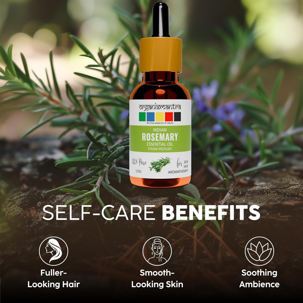 Organix Mantra Rosemary Essential Oil for Hair Growth, Hair Fall Control and Nourishment, Skin Care | 100% Pure, Natural, Undiluted | 15ml - Image 5