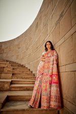 MADHUHANSH Kashmiri Cotton Patola Saree for Women | Cotton Saree | Sarees with Unstitched Blouse | Saree with Blouse Piece | Soft and Skin Friendly - Image 4