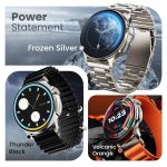 Boult Crown R Pro Smart Watch 1.43" HD AMOLED, Bluetooth Calling, Working Crown, Zinc Alloy Frame, 600 Nits Brightness, AI Voice Assistant, SpO2 Monitoring, 120+ Sports Mode (Silver) - Image 3