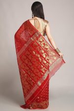 WoodenTant women?s cotton silk dhakai jamdani saree without blouse piece - Image 2