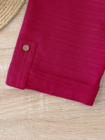 Sheetal Associates Polyester Solid Button Front Shirt Dress for Women || Roll Tab Sleeve & Collared Neck Flared Dress || Office || Summer Short Dresses for Women - Image 4