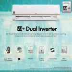 LG 1 Ton 5 Star DUAL Inverter Wi-Fi Split AC with Energy Manager (Copper, AI+ Convertible 6-in-1 Cooling, 4 Way Swing, HD Filter with Anti-Virus Protection, TS-Q14GWZE, White) - Image 3