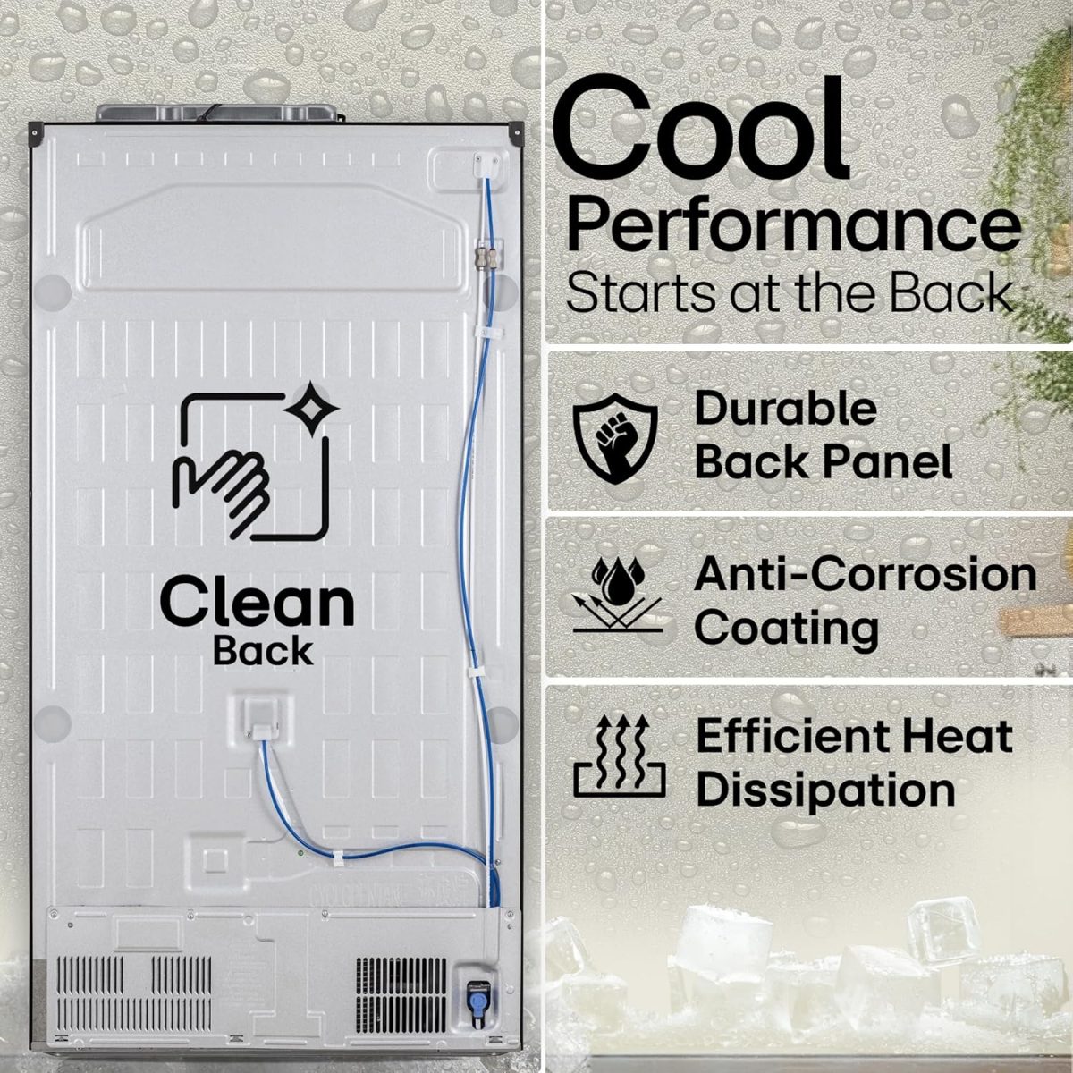 LG 630 L, 3 Star, Frost-Free, Double Door, Door Cooling+, Hygiene Fresh+, Smart Inverter, Wi-Fi Convertible Side By Side Refrigerator with AI ThinQ (GL-L257CMC3, Matt Black, Ice & Water Dispenser) - Image 6