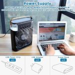 Drumstone (Exclusively 𝟭𝟬+𝟱 Year Warranty) Drumstone (Exclusive Summer With 15 Years Warranty 4-in-1 Portable Air Cooler Fan with 7-Color LED Light, USB Powered, 600ML Water Tank _Multicolor - Image 4