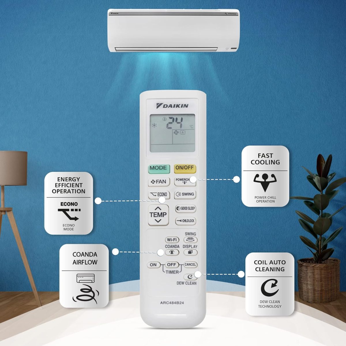 Daikin 1 Ton 5 Star Inverter Split AC (Copper, PM 2.5 Filter, FTKR35U, White) - Image 6