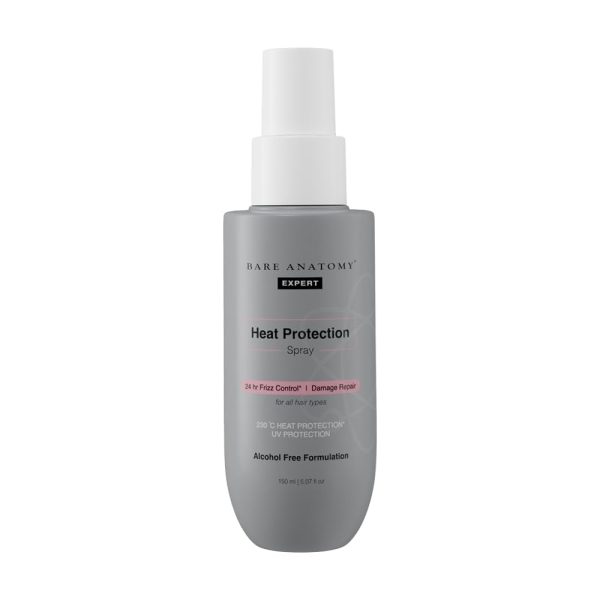 Bare Anatomy Heat Protection Spray Serum| Controls Frizz for up to 24 Hrs | Vitamin E, Pea Protein & Veg Keratin Enriched | Paraben Free | For Women & Men | Vegan |230 °C Heat Protection 150 ml