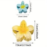 9 pcs flower claw clip hair claw clip pin clutcher accessories for women bun clutch Women Beach Vacation Bohemia Egg Flower Hair Clips Flower Large Hair Claw Hairpin Women Girls Accessories - Image 7