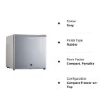 Kelvinator 45 Litres 1 Star Mini Bar Single Door Refrigerator (Silver Grey, KRC-B060SGP) - Image 3
