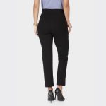 BlissClub AM PM Cotton Straight Pants for Women, Formal Trouser for Women Office Wear with High Waist, Wide Waistband and 2 Pockets,Regular Variant Below 5'4 - Image 4