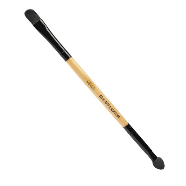 VEGA 2 In 1 Mini Makeup Brush with Eye Shadow & Eye Applicator, (DMB-01) Brown