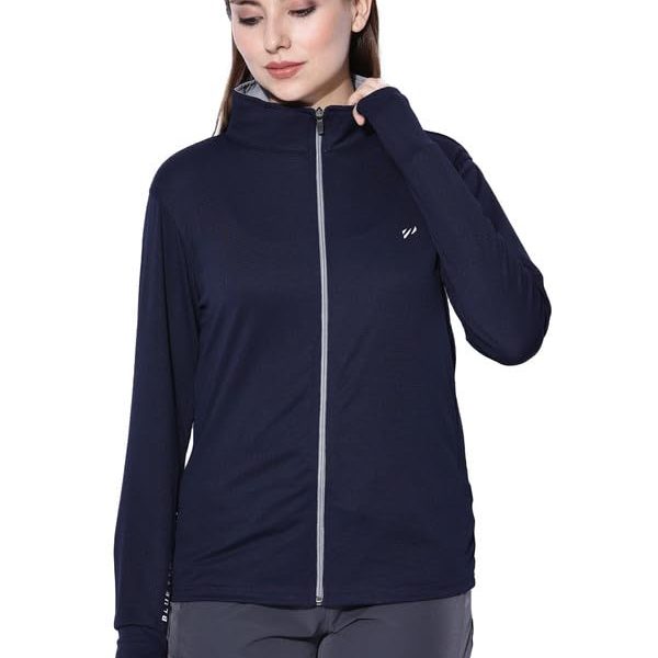 BLUETYGA SUNSCREEN JACKET Women's Travel Nylon Solid Plain Sports Summer Gym Workout Running Travel Trekking and Sunscreen jacket for Women Nylon Winter Casual Wear�