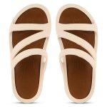 GLJ Women's Comfort Slide Sandals, Pink and Black, Multi-Strap Design