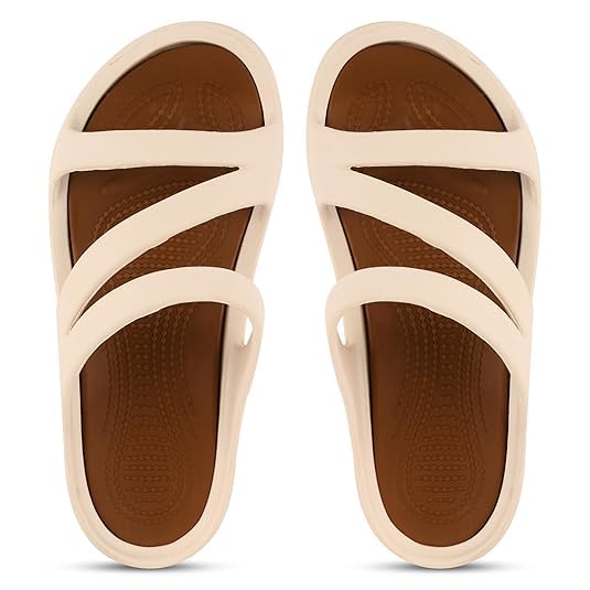 GLJ Women's Comfort Slide Sandals, Pink and Black, Multi-Strap Design
