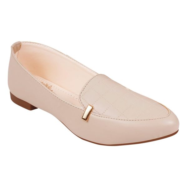 Women's Quilted Loafers – Stylish Comfortable || Flat Slip-On Casual Shoes with Gold Accent Lightweight